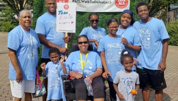 Eulie and Sheldon Long participated in the annual "Walk to Defeat ALS" in downtown Atlanta, which raises money for research.