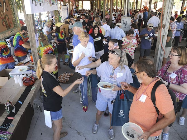 Attendees at the annual Brunswick Rockin' Stewbilee can sample more than 25 different Brunswick stew recipes. (Photo courtesy of Brunswick Rockin' Stewbilee)