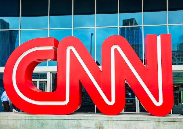 The CNN logo is displayed at the entrance to the CNN Center in Atlanta on May 4, 2013. (Dreamstime/TNS)