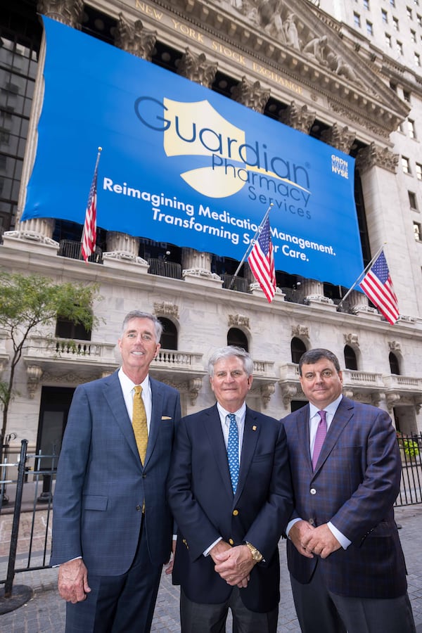 Executive Vice President of Sales and Operations Kendall Forbes, President and CEO Fred Burke and Chief Financial Officer David Morris co-founded Guardian Pharmacy Services, which started trading publicly in late September.