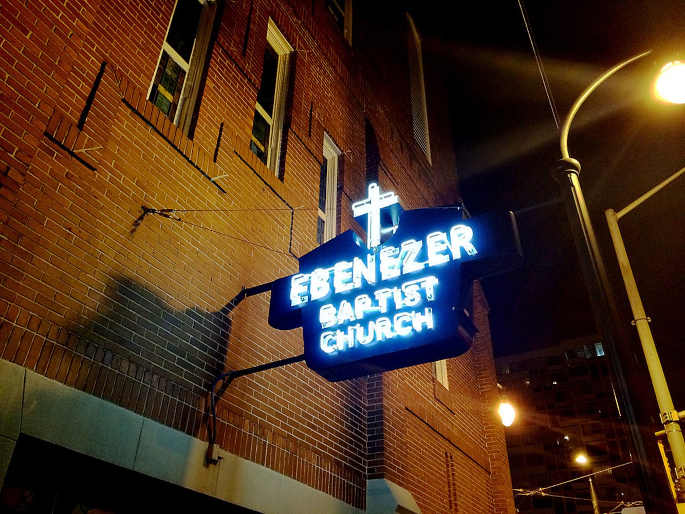 Atlanta's history in neon: Ebenezer Baptist Church