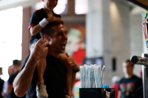 During the match between Atlanta United and Orlando City of the MLS on Sunday, July 18, the Mercedes-Benz Stadium joined a group of sports stadiums around the country to adopt the Phade straws. This blue drinking straw breaks down in the environment faster than a typical straw. Miguel Martinez /miguelmartinezjimenezajc.com