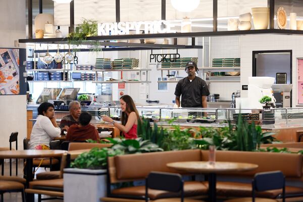 The Krispy Rice restaurant is in Phipps Plaza’s recently renovated 25,000-square-foot Citizens Market food hall on Tuesday, October 3, 2023. 
Miguel Martinez /miguel.martinezjimenez@ajc.com