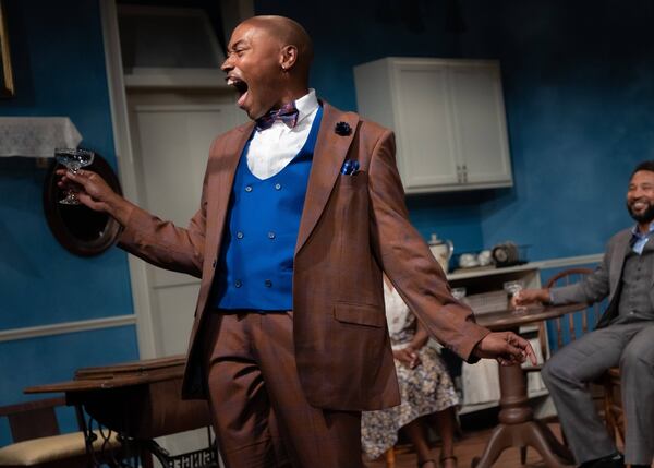 Portraying an openly gay costumer, Damian Lockhart brings comedy chops and a light spirit to the Actor's Express staging of "Blues for an Alabama Sky." Courtesy of Casey Gardner Ford