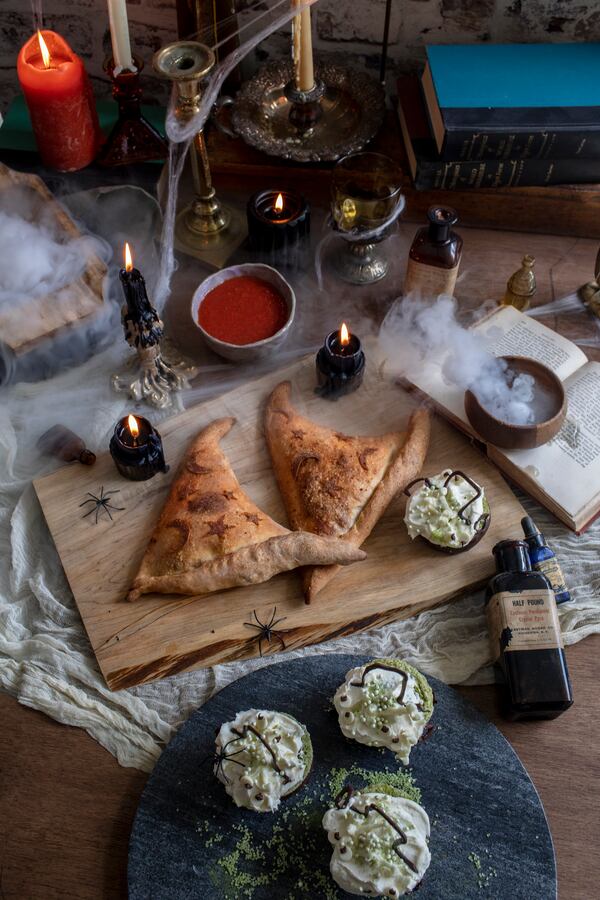 Halloween-themed calzones and cakes from Garnish & Gather. Courtesy of Heidi Harris