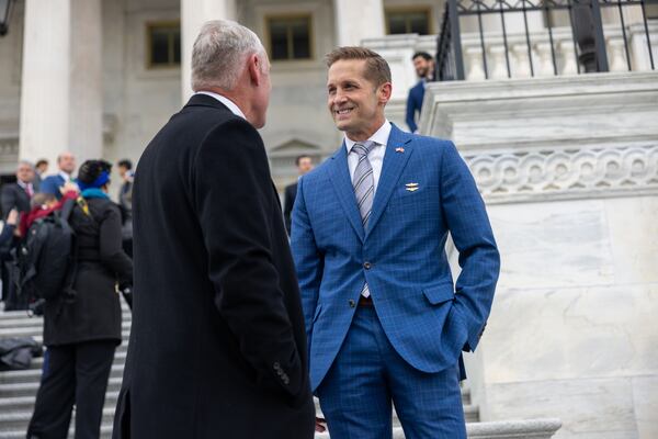 U.S. Rep. Rich McCormick, R-Suwanee, has several stops lined up, including a meeting with the Atlanta Food Bank, a visit with the senior rabbi at Temple Emanu-El and a volunteer medical shift at the Good Shepherd Clinic in Dawsonville. (Nathan Posner for the AJC)