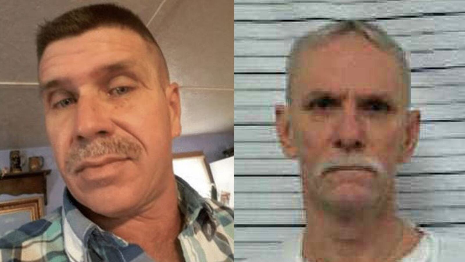 Erik Sparre, left, was dropped as a suspect in 1986 but has now been linked to the scene where Harold and Thelma Swain were killed in Camden County, according to a new court filing. Dennis Perry, right, was convicted of the murders and has maintained his innocence.