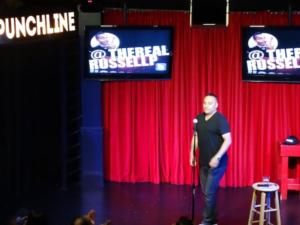 Russell Peters works the crowd at the Punchline June 28, 2014. CREDIT: Rodney Ho