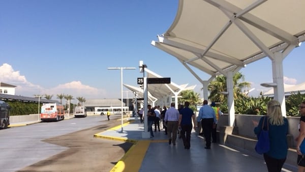 Fulton County officials plan several bus rapid transit lines like this one in Los Angeles as part of a transit expansion plan. DAVID WICKERT/AJC