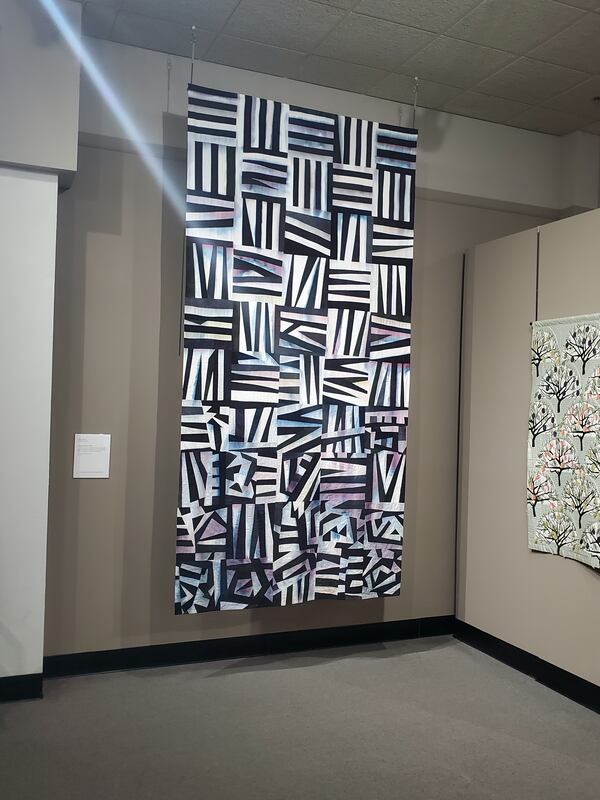 "Things Fall Apart" by fiber artist Eleanor McCain is on view at the National Quilt Museum in Paducah, Kentucky. 
Courtesy of the National Quilt Museum.