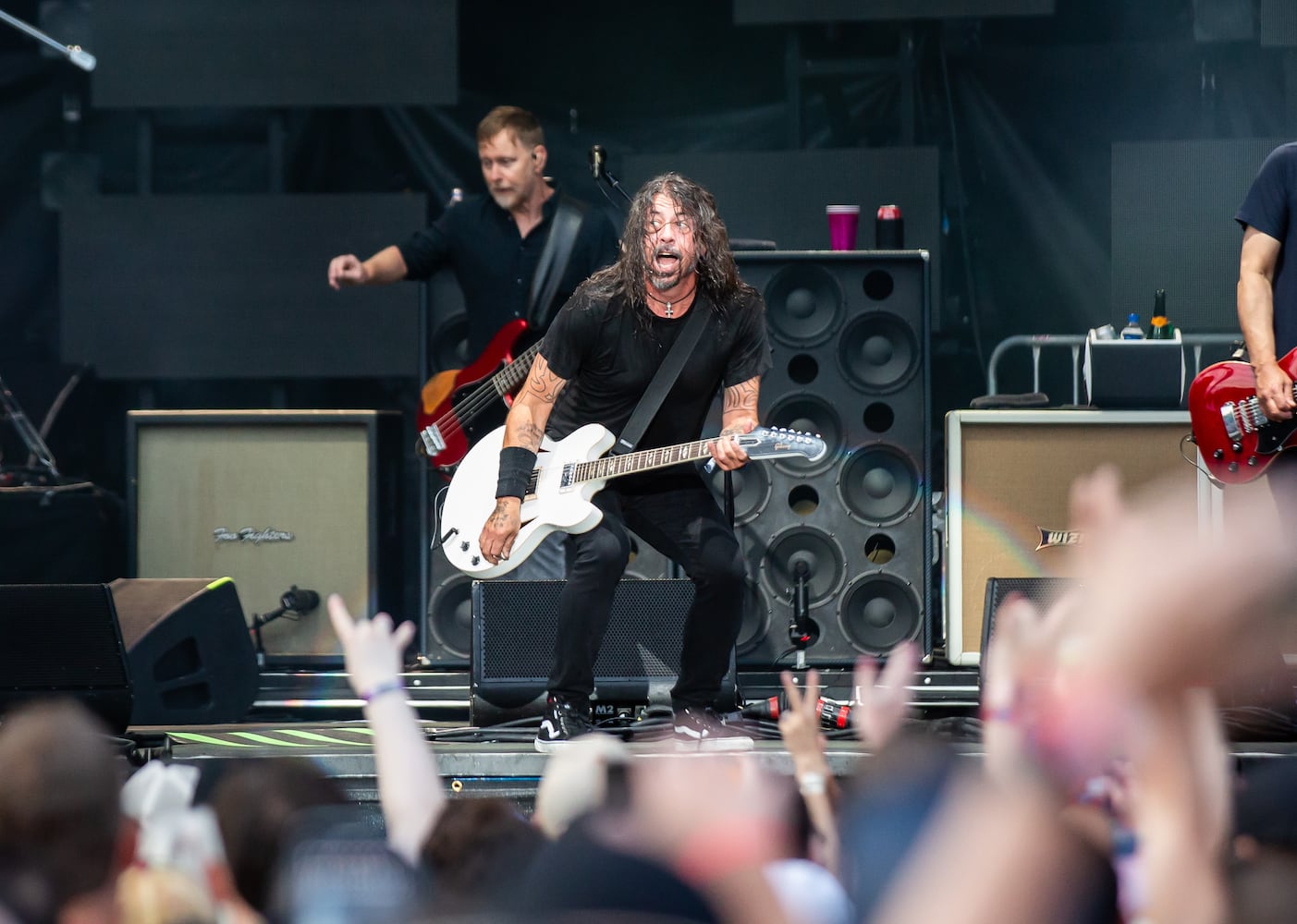 Atlanta, Ga: Foo Fighters closed out Shaky Knees 2024 on Sunday night with extended versions of their biggest hits. Photo taken Sunday May 5, 2024 at Central Park, Old 4th Ward. (RYAN FLEISHER FOR THE ATLANTA JOURNAL-CONSTITUTION)