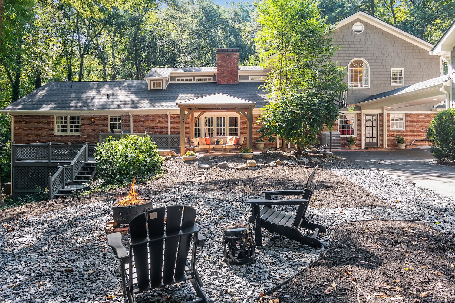 $1.2M gated Atlanta home features guest apartment, new fire pit