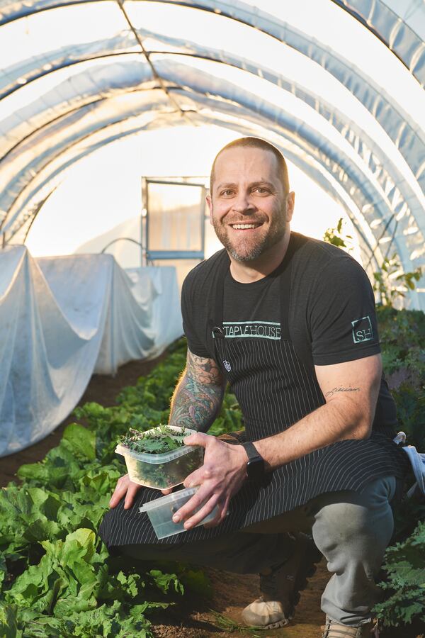 Staplehouse co-owner Ryan Smith is a chef-partner at Quercus. Smith calls Quercus, "a chef's dream," because of the access to food grown and raised on the property in Gay, Georgia. Courtesy of Mammoth Studios