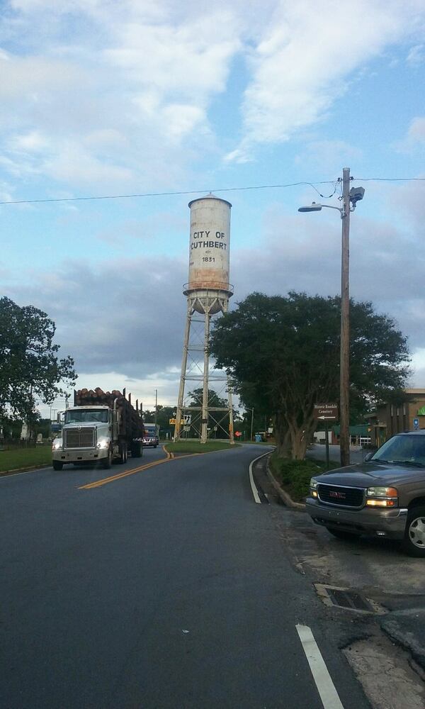 The Cuthbert water tower, perhaps the only water tower in the middle of a federal highway, is a symbol of this South Georgia town, and is listed in the new “Places in Peril” released by the Georgia Trust for Historic Preservation. CONTRIBUTED BY GEORGIA TRUST FOR HISTORIC PRESERVATION