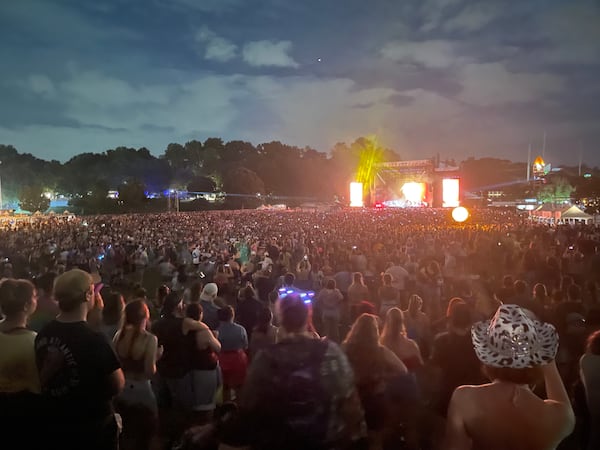 Thousands of fans watch artist Miley Cyrus perform at Music Midtown on Sunday, Sept. 19 (Anjali Huynh/anjali.huynh@ajc.com).