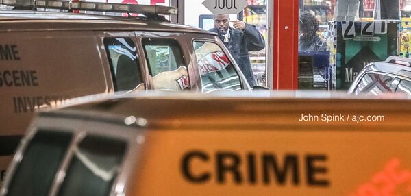 DeKalb County police closed the Texaco station  to investigate Monday morning.