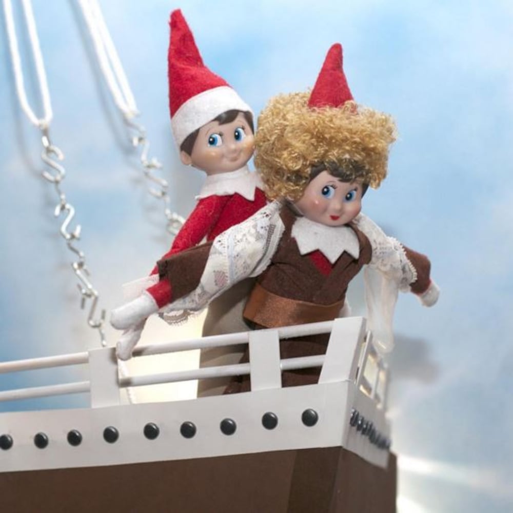 Elf on the Shelf in classic movie scenes