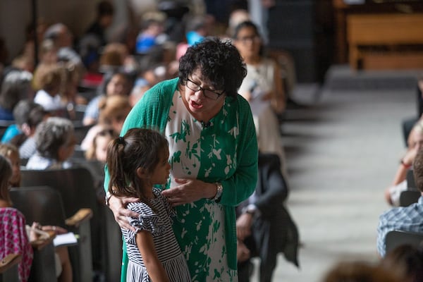 U.S. Supreme Court Justice Sonia Sotomayor answers questions from the audience during a discussion about her new children's book, “Just Ask! Be Different, Be Brave, Be You," on the Agnes Scott College campus during the AJC Decatur Book Festival on Sunday, September 1, 2019.  (Photo: STEVE SCHAEFER / SPECIAL TO THE AJC)