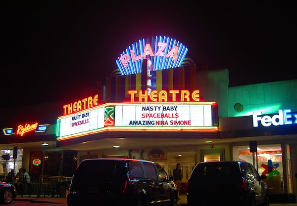 The Plaza Theatre: Georgia's oldest operating movie theater opened in 1939 and continues to accept your hard-earned dollars. Don't let the longevity fool you however -- the theater has had its ups and downs, including a turn in the 1970s as a porn palace. Since the early 1980s it's been an art house theater owned by cinephile entrepreneurs such as George Lefont and Jonathan & Gayle Rej. The latest owner, Michael Furlinger, has done extensive renovations to the building, including an overhaul of the neon marquee, with the help of the Fox Theatre Institute. In 2014, the Plaza was named the fifth best movie theater in the world by Men's Journal. (PETE CORSON / pcorson@ajc.com)