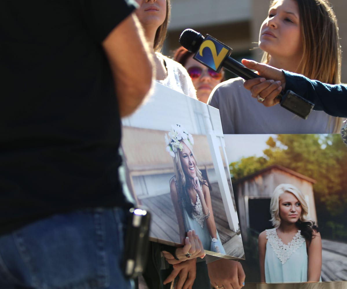 Protest over fatal trooper-involved crash, Feb. 19, 2016