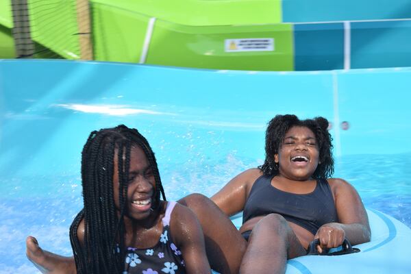 The weather hot and the water is cool. It’s the perfect combination for fun. 
(Courtesy of Fins Up Water Park, Margaritaville at Lanier Islands)