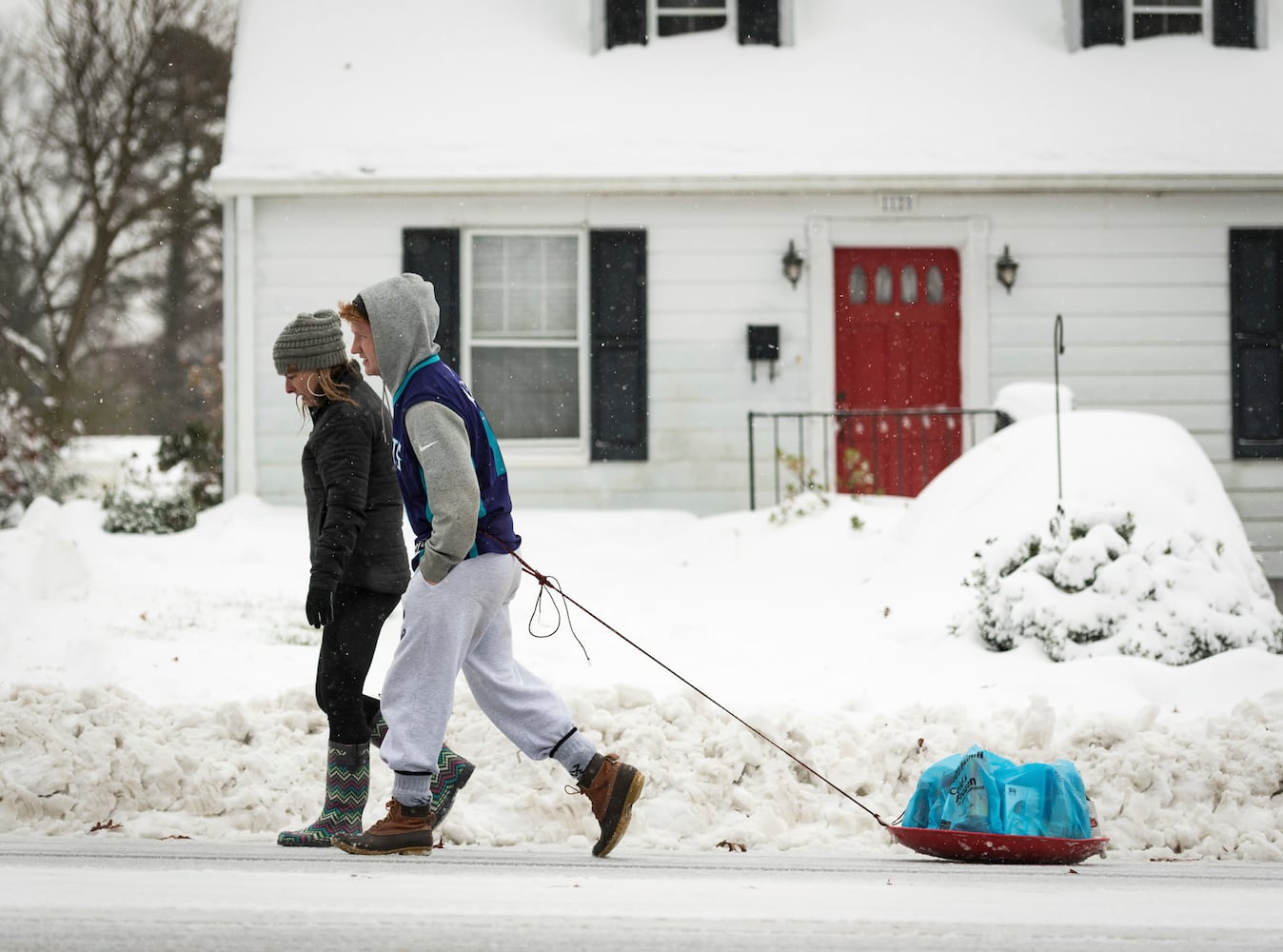 Photos: Winter storm blankets South in snow, ice