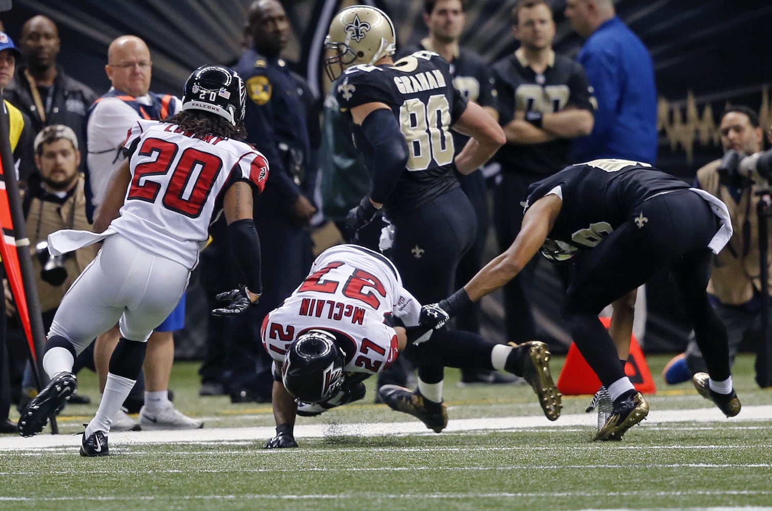 Falcons score big victory vs. Saints