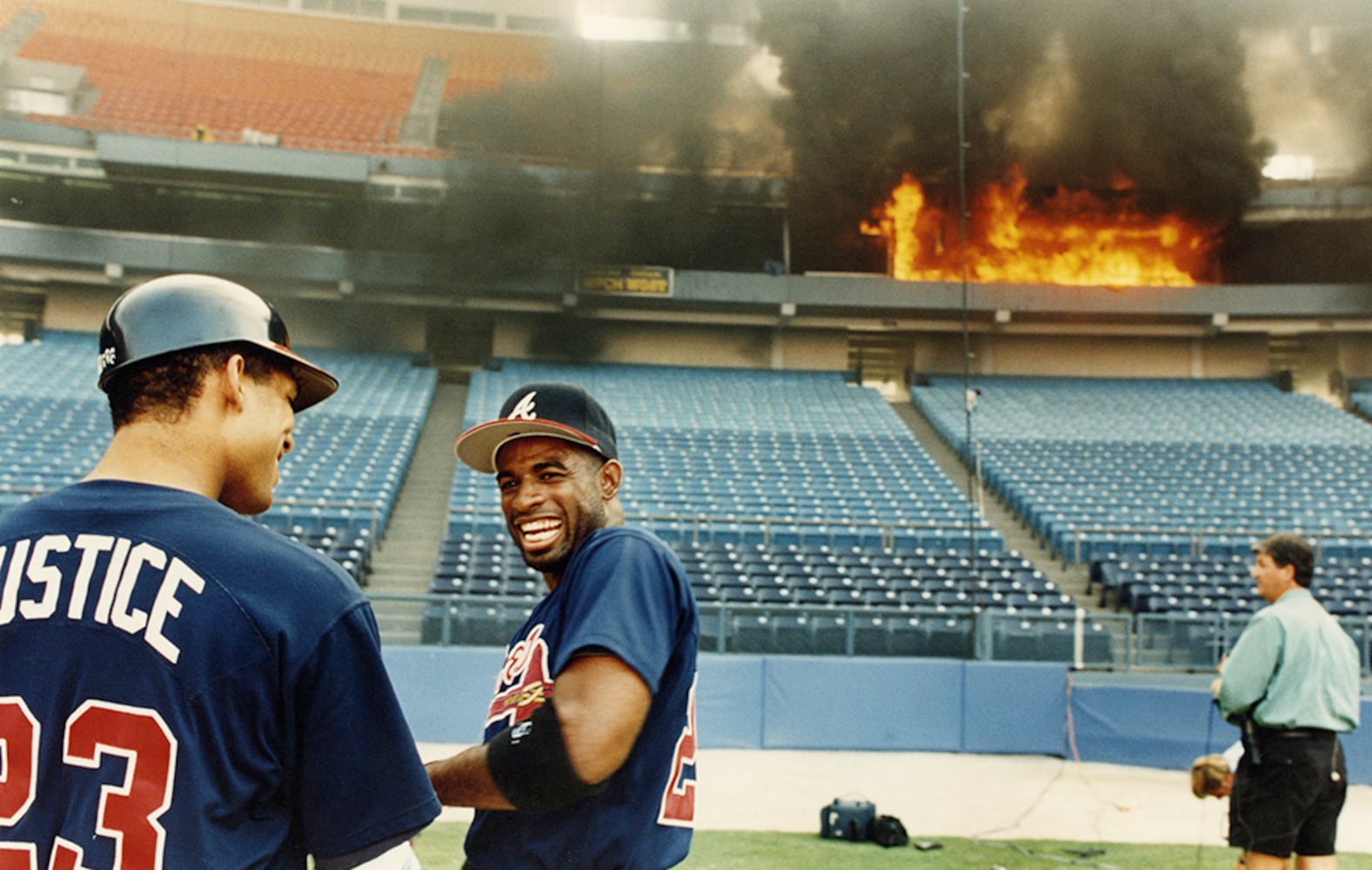 Fire in the stadium