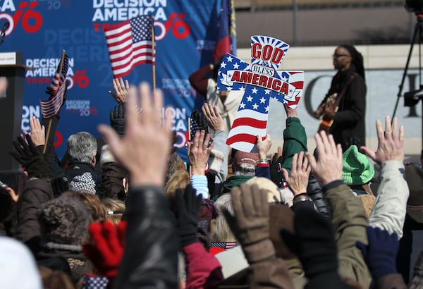 In February 2016, the Rev. Franklin Graham brought a prayer rally to Atlanta. The rally was part of Graham's Decision America Tour 2016. (AJC file photo)