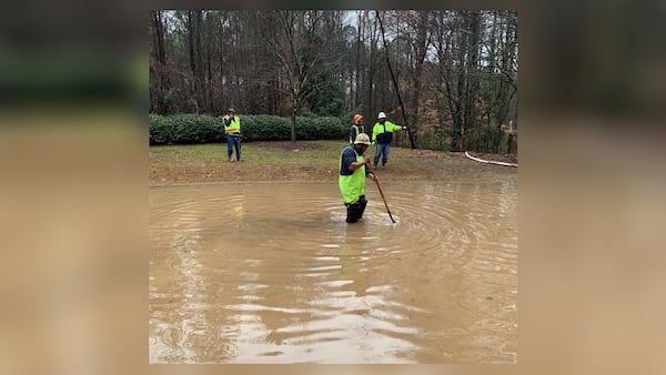 Residents at the Regency Pointe Townhome Community were not able to enter or leave their subdivision Thursday night and Friday morning due to the flooding.