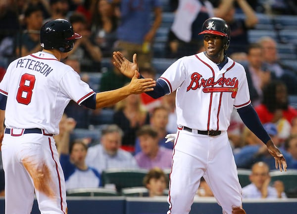 Jace Peterson and Cameron Maybin, former Padres acquired in the Justin Upton and Craig Kimbrel trades, have become regulars atop the batting order in their first season in Atlanta. (AJC file photo)