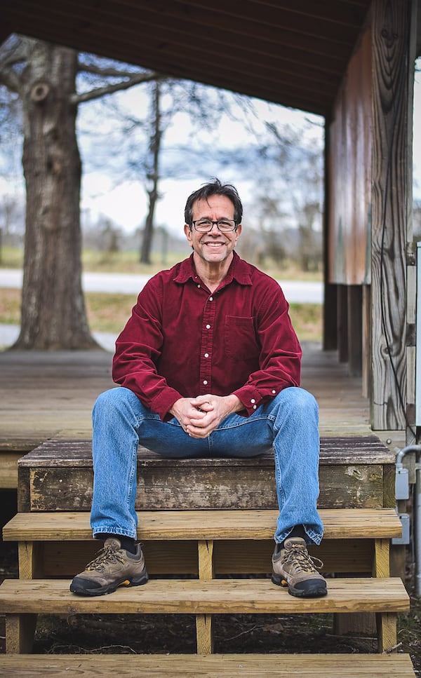 Jerry Grillo, seen here at an outdoor stage near his home in Sautee Nacoochee, is the author of a new biography of Atlanta musician Bruce Hampton. Photo: April Swing