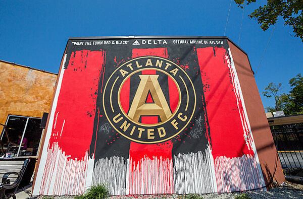 An Atlanta United mural located in Decatur, Georgia