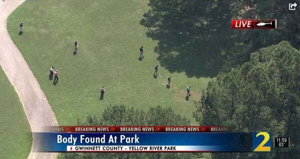 The body was discovered Wednesday morning at Yellow River Park in Gwinnett County.