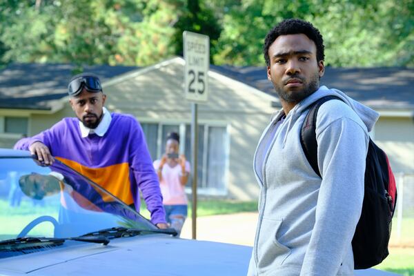 Lakeith Stanfield as Darius and Donald Glover as Earnest Marks on 'Atlanta.'