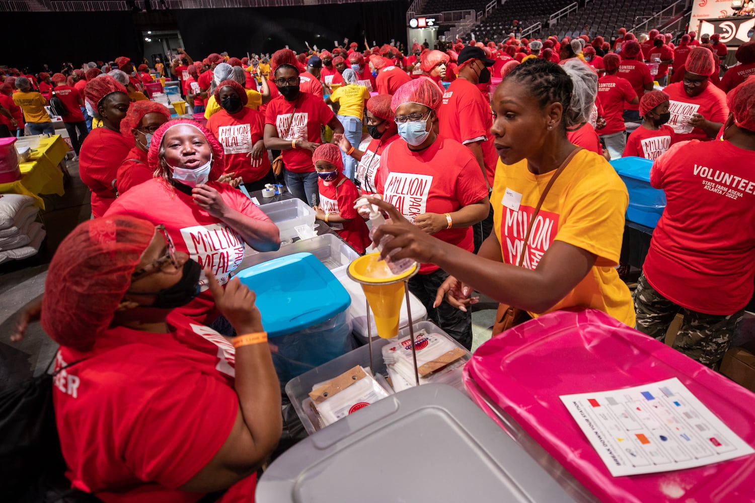  Atlanta Hawks and State Farm Arena  come together to pack 1 million meals