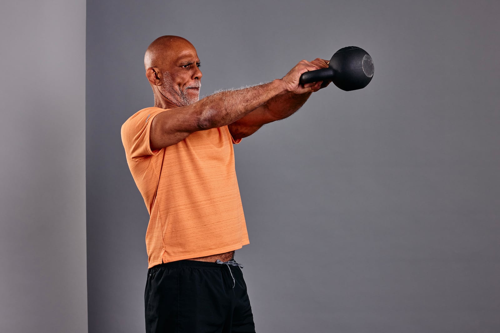 Kettlebell swings in in Portland, Ore., April 2023. Perfect for beginners, these oddly shaped weights offer a low-impact, full-body workout that will bring a sense of flow to your exercise routine. (Gritchelle Fallesgon/The New York Times)