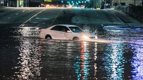 March 7, 2018 DeKalb County: This driver ignored road closed signs and preceded to drive into the deep water on Buford Highway. She successfully retreated and returned to the direction previously driven. Buford Highway was flooded just north of I-285 in DeKalb County due to a water main break on Wednesday, March 7, 2018. Water began flowing across the roadway in Doraville just before 4:30 a.m.,Â according to theÂ WSB 24-hour Traffic Center. The break is impacted services across DeKalb, which was put under a boil water advisory. DeKalb Medical rescheduled elective surgeries. City Schools of Decatur were closed. Several businesses were flooded. And multiple cities reported water outages. A reporter asked DeKalb CEO Michael Thurmond when service would be restored. âAs soon as humanly possible,â he said. âWeâd like to have this resolved within 24 hours.âÂ Thurmond said the break was the result of a structural failure. Perimeter Mall and Emory University closed due to the water main break. JOHN SPINK/JSPINK@AJC.COM