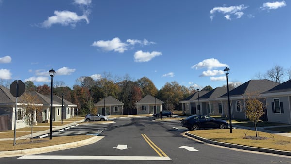 The 650-square-foot "tiny cottages," partly funded by Bibb County and River Edge, were designed to help low-income people who have been homeless and have drug or mental health problems. (Joe Kovac Jr./AJC)