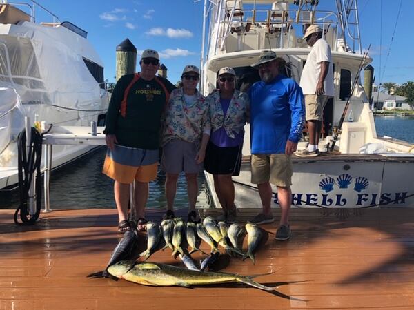 Former Falcons coach Chris Scelfo after a recent fishing trip. (Photo courtesy of Chris Scelfo.)