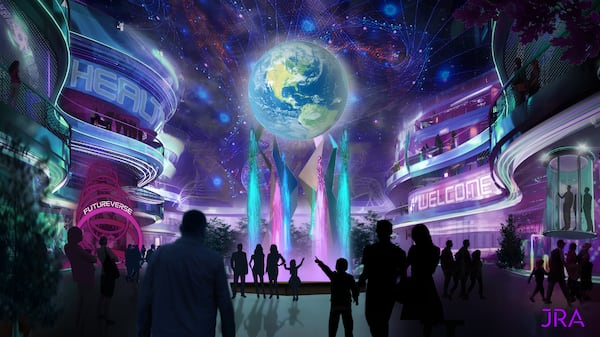 This is a rendering of the proposed FutureVerse museum project in downtown Atlanta.