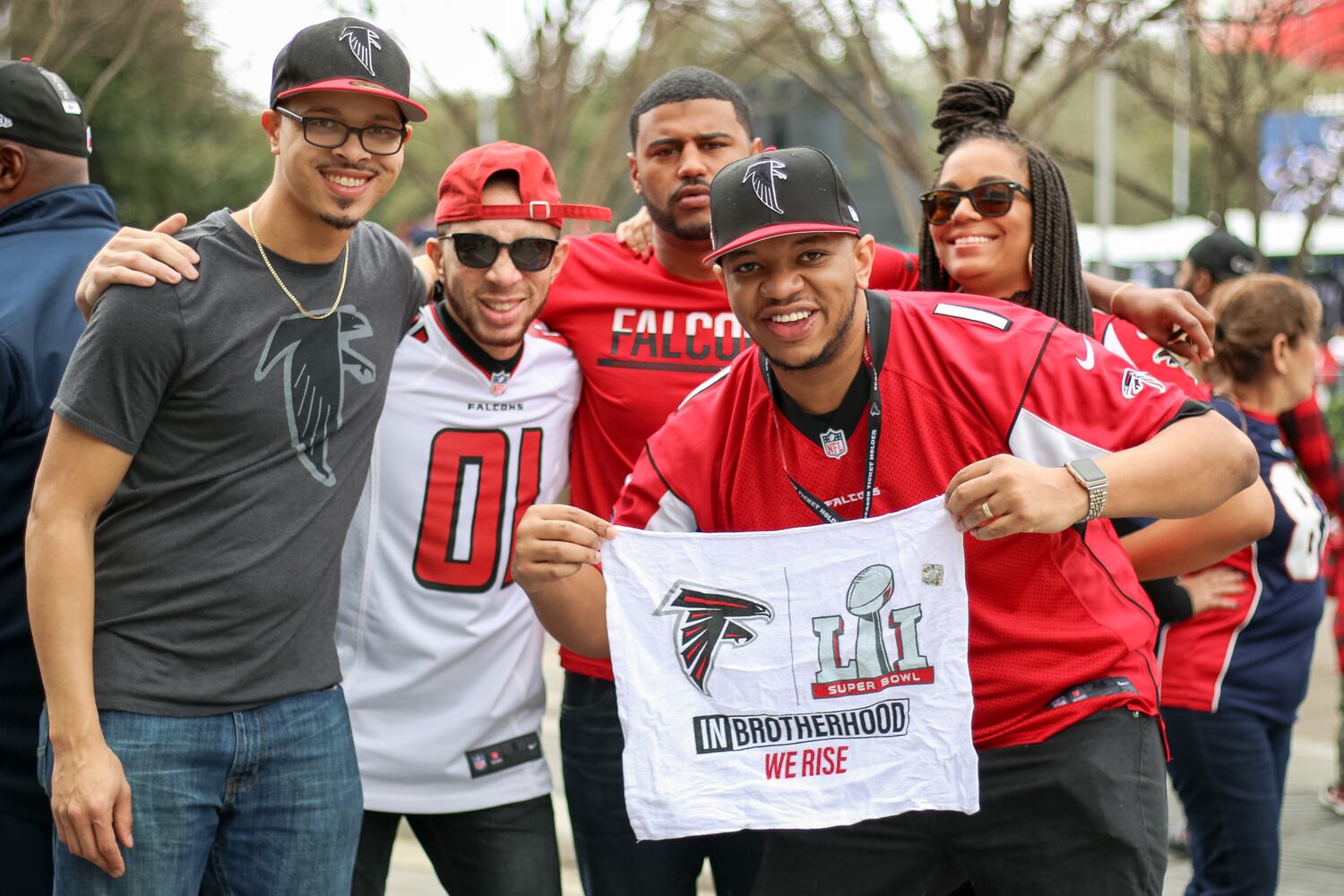 Falcons fans in Houston