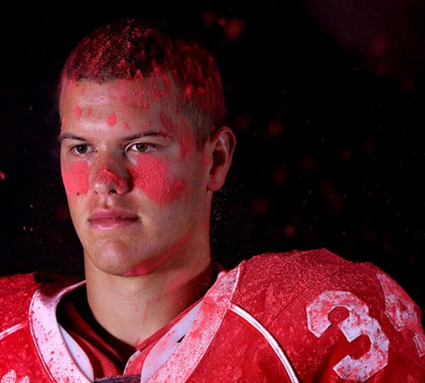 Rabun County wide receiver Charlie Woerner. (Curtis Compton / AJC)