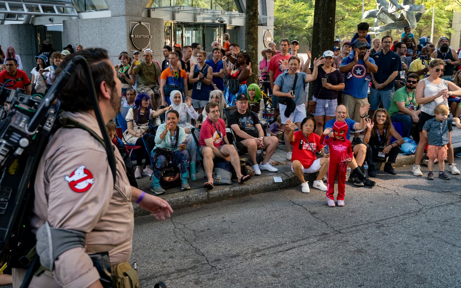 Thousands lined up along Peachtree Street Saturday morning for the annual Dragon Con parade.