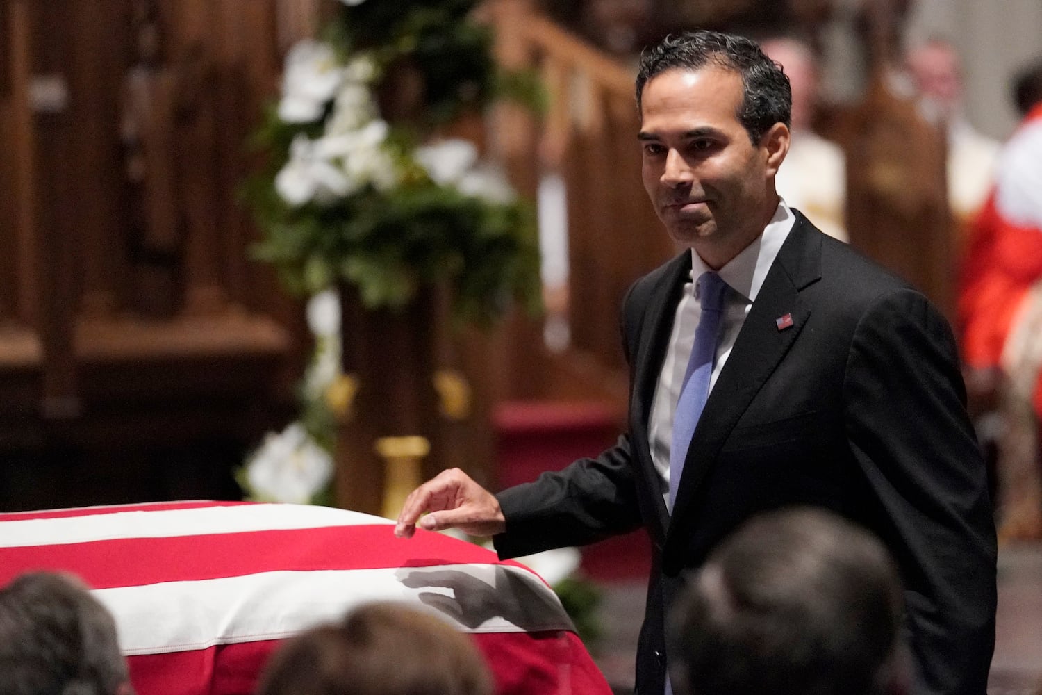 Photos: President George H.W. Bush lies in repose at Houston church