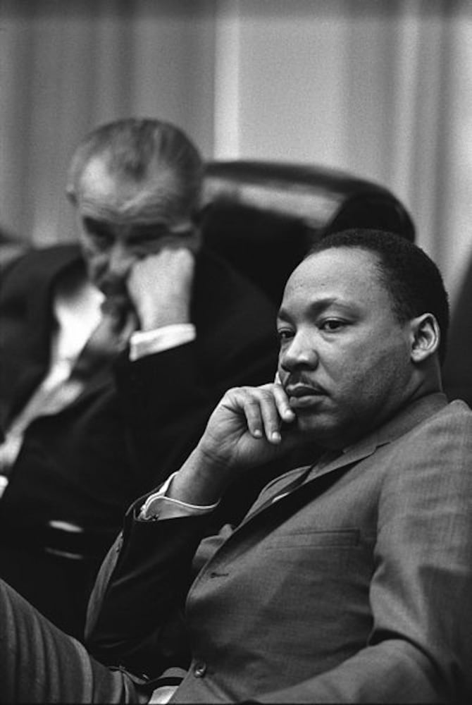 Martin Luther King Jr. and President Johnson