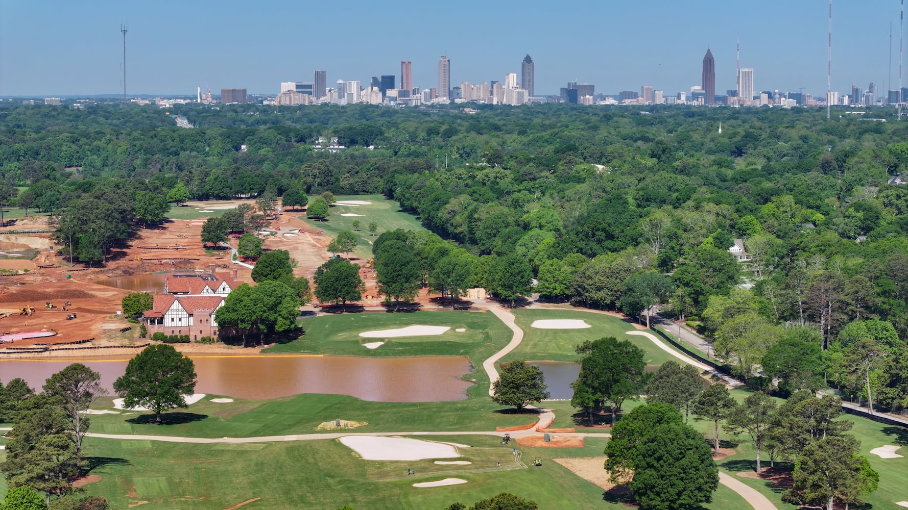 Ongoing renovation at East Lake Golf Course