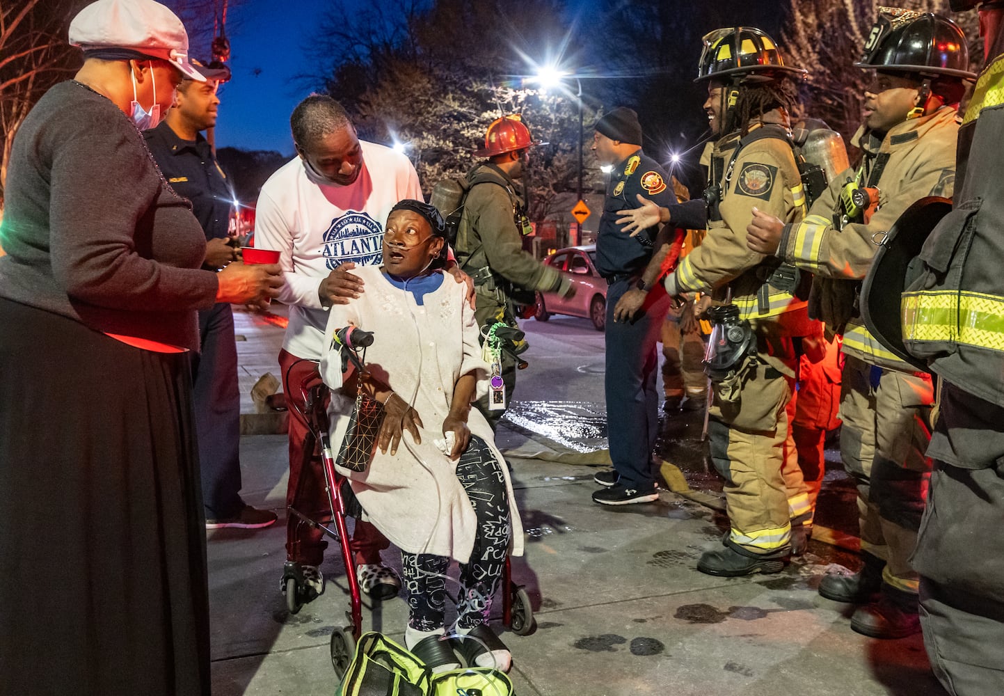 A fire in a trash chute of a Midtown Atlanta high-rise for seniors prompted the evacuation of its lower floors Wednesday, March 13, 2024. Atlanta fire Battalion Chief Michael Roman said crews were called to the 10th & Juniper building near Piedmont Park around 6:30 a.m. and found smoke on the fourth floor coming from the trash chute. Firefighters then went into the basement and found an active fire in the trash compactor, he said. Additional units were called, and the fire was quickly extinguished. About 30 to 40 residents were evacuated from the lower half of the building on floors that had light smoke, Roman said. The smoke was quickly ventilated out. Only one resident was treated on scene for smoke inhalation, Roman said. (John Spink / John.Spink@ajc.com)