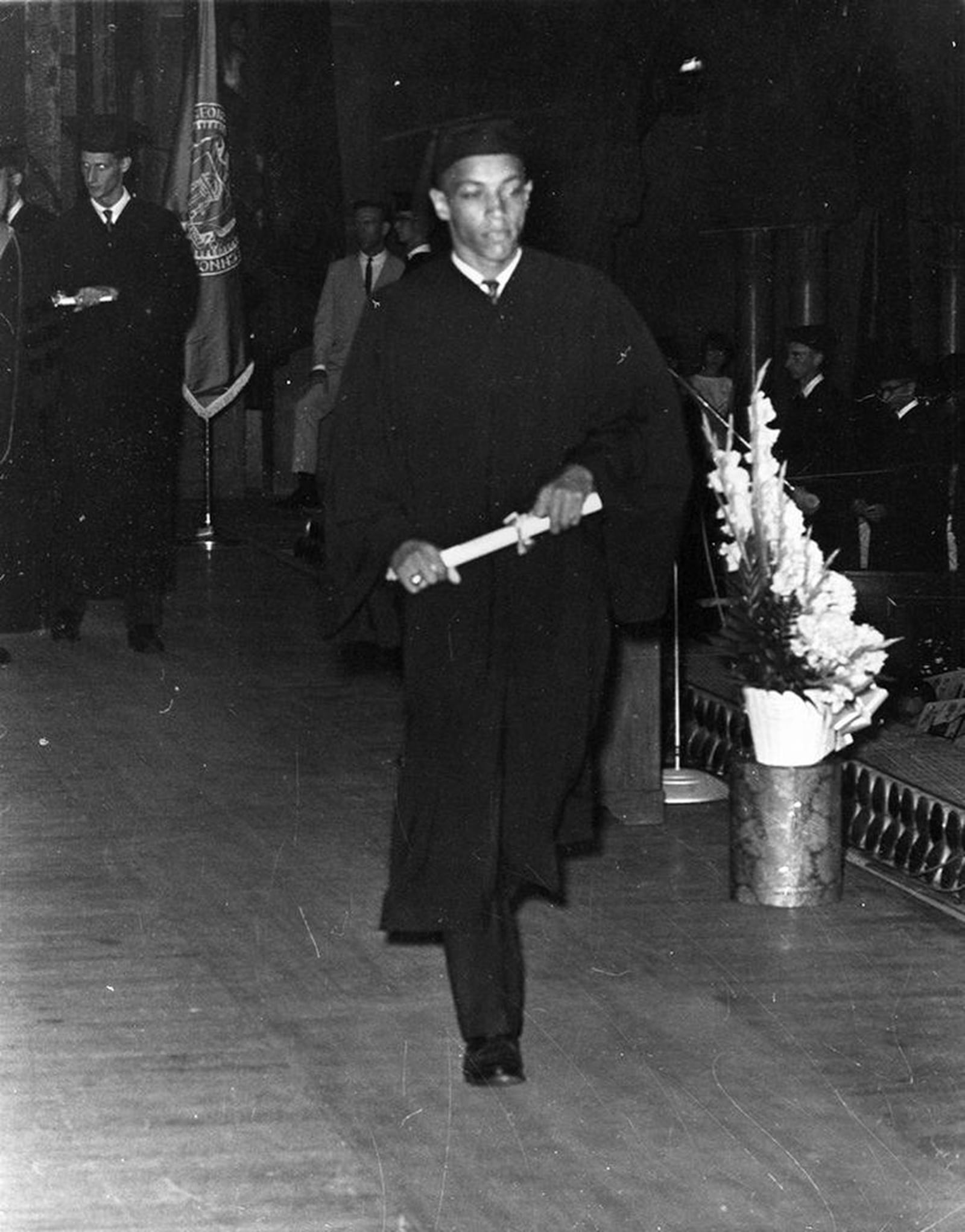 Ronald Yancey at his 1965 graduation from Georgia Tech. He was the first African-American to graduate from the Atlanta school. (Courtesy Georgia Tech).