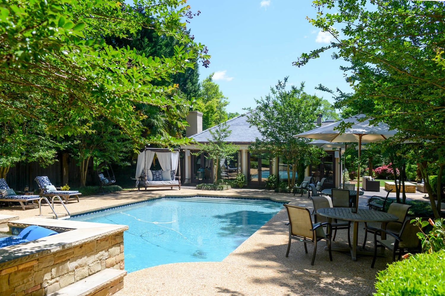 Designer wallcovering gives a serene vibe at Druid Hills home